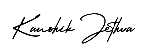 Download transparent PNG signature for name Kaushik Jethva styled with AmerikaSignatureDemo-Regular font. Ready to paste directly into PDF and Word agreements. Kaushik Jethva signature style 3 images and pictures png