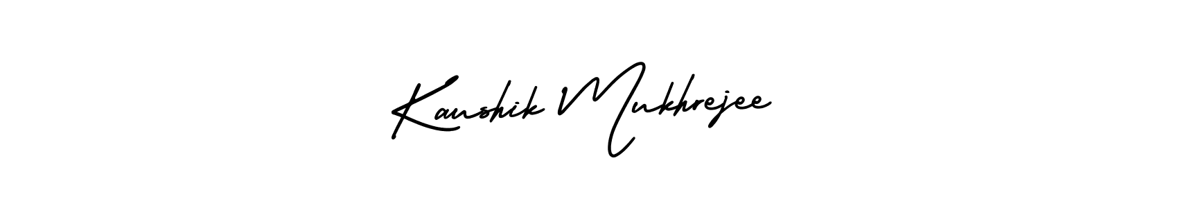 How to make Kaushik Mukhrejee name signature. Use AmerikaSignatureDemo-Regular style for creating short signs online. This is the latest handwritten sign. Kaushik Mukhrejee signature style 3 images and pictures png