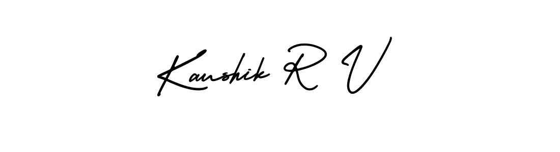 if you are searching for the best signature style for your name Kaushik R V. so please give up your signature search. here we have designed multiple signature styles  using AmerikaSignatureDemo-Regular. Kaushik R V signature style 3 images and pictures png