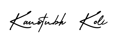 Explore multiple handwriting variations for Kaustubh  Koli including this stunning AmerikaSignatureDemo-Regular design. Free to use across all platforms. Kaustubh  Koli signature style 3 images and pictures png