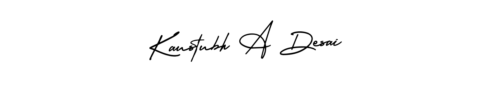 Make a beautiful signature design for name Kaustubh A Desai. With this signature (AmerikaSignatureDemo-Regular) style, you can create a handwritten signature for free. Kaustubh A Desai signature style 3 images and pictures png