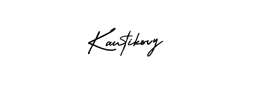 Use a signature maker to create a handwritten signature online. With this signature software, you can design (AmerikaSignatureDemo-Regular) your own signature for name Kautiksvy. Kautiksvy signature style 3 images and pictures png