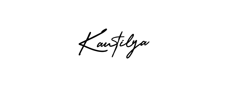 Use a signature maker to create a handwritten signature online. With this signature software, you can design (AmerikaSignatureDemo-Regular) your own signature for name Kautilya. Kautilya signature style 3 images and pictures png