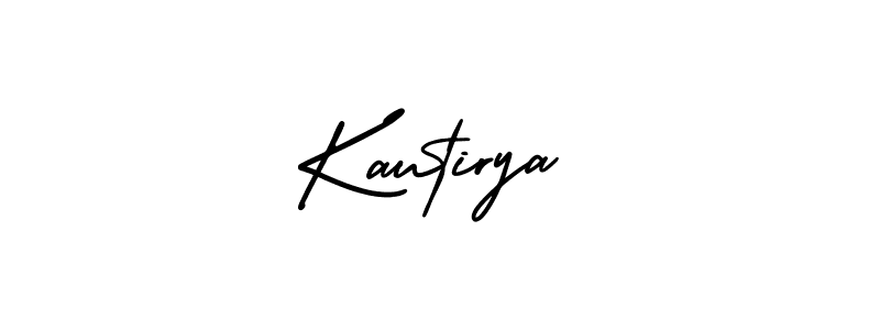 Design your own signature with our free online signature maker. With this signature software, you can create a handwritten (AmerikaSignatureDemo-Regular) signature for name Kautirya. Kautirya signature style 3 images and pictures png