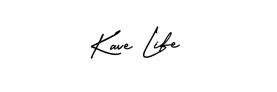 How to make Kave Life name signature. Use AmerikaSignatureDemo-Regular style for creating short signs online. This is the latest handwritten sign. Kave Life signature style 3 images and pictures png