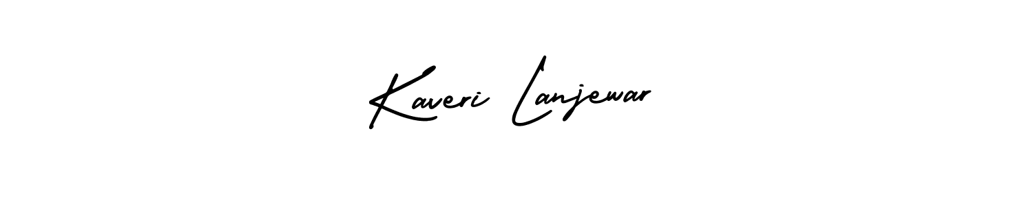 Kaveri Lanjewar stylish signature style. Best Handwritten Sign (AmerikaSignatureDemo-Regular) for my name. Handwritten Signature Collection Ideas for my name Kaveri Lanjewar. Kaveri Lanjewar signature style 3 images and pictures png