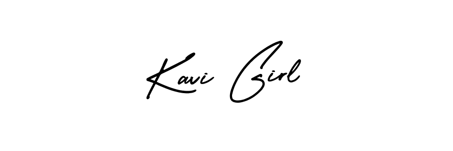 How to make Kavi Girl signature? AmerikaSignatureDemo-Regular is a professional autograph style. Create handwritten signature for Kavi Girl name. Kavi Girl signature style 3 images and pictures png