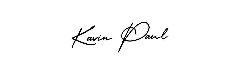 How to make Kavin Paul name signature. Use AmerikaSignatureDemo-Regular style for creating short signs online. This is the latest handwritten sign. Kavin Paul signature style 3 images and pictures png