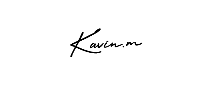 Design your own signature with our free online signature maker. With this signature software, you can create a handwritten (AmerikaSignatureDemo-Regular) signature for name Kavin.m. Kavin.m signature style 3 images and pictures png