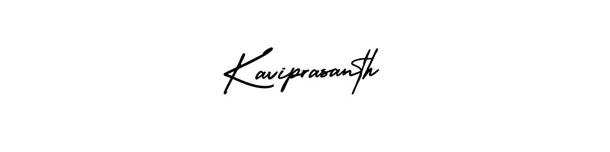 The best way (AmerikaSignatureDemo-Regular) to make a short signature is to pick only two or three words in your name. The name Kaviprasanth include a total of six letters. For converting this name. Kaviprasanth signature style 3 images and pictures png