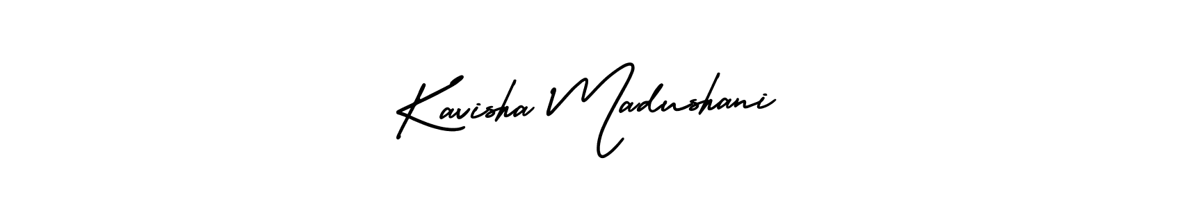 How to make Kavisha Madushani signature? AmerikaSignatureDemo-Regular is a professional autograph style. Create handwritten signature for Kavisha Madushani name. Kavisha Madushani signature style 3 images and pictures png