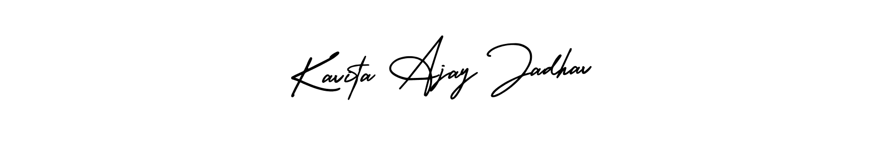 Make a beautiful signature design for name Kavita Ajay Jadhav. With this signature (AmerikaSignatureDemo-Regular) style, you can create a handwritten signature for free. Kavita Ajay Jadhav signature style 3 images and pictures png