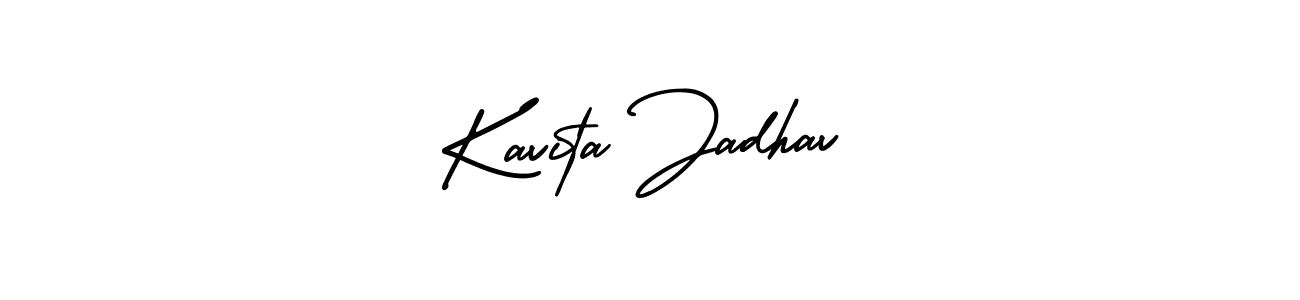 Make a beautiful signature design for name Kavita Jadhav. With this signature (AmerikaSignatureDemo-Regular) style, you can create a handwritten signature for free. Kavita Jadhav signature style 3 images and pictures png