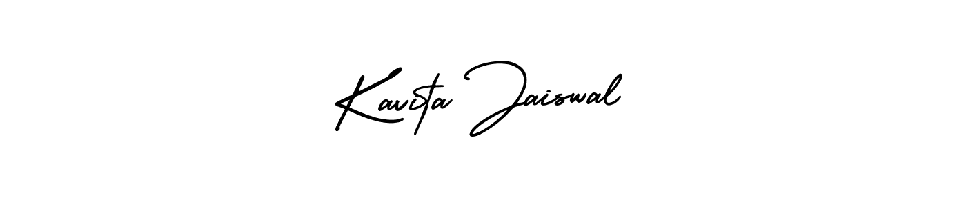 Kavita Jaiswal stylish signature style. Best Handwritten Sign (AmerikaSignatureDemo-Regular) for my name. Handwritten Signature Collection Ideas for my name Kavita Jaiswal. Kavita Jaiswal signature style 3 images and pictures png