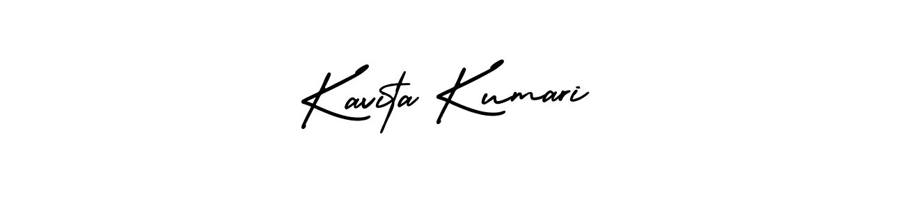Create a beautiful signature design for name Kavita Kumari. With this signature (AmerikaSignatureDemo-Regular) fonts, you can make a handwritten signature for free. Kavita Kumari signature style 3 images and pictures png