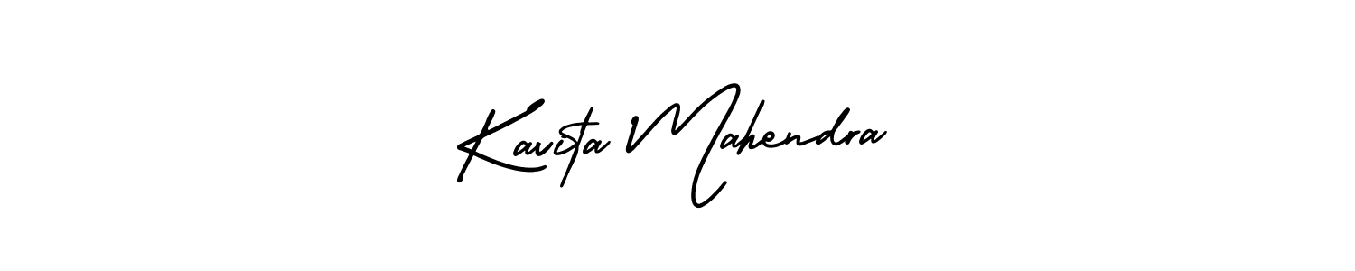 if you are searching for the best signature style for your name Kavita Mahendra. so please give up your signature search. here we have designed multiple signature styles  using AmerikaSignatureDemo-Regular. Kavita Mahendra signature style 3 images and pictures png