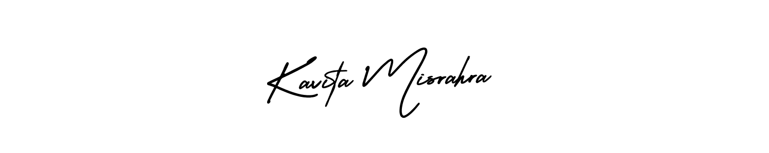 if you are searching for the best signature style for your name Kavita Misrahra. so please give up your signature search. here we have designed multiple signature styles  using AmerikaSignatureDemo-Regular. Kavita Misrahra signature style 3 images and pictures png