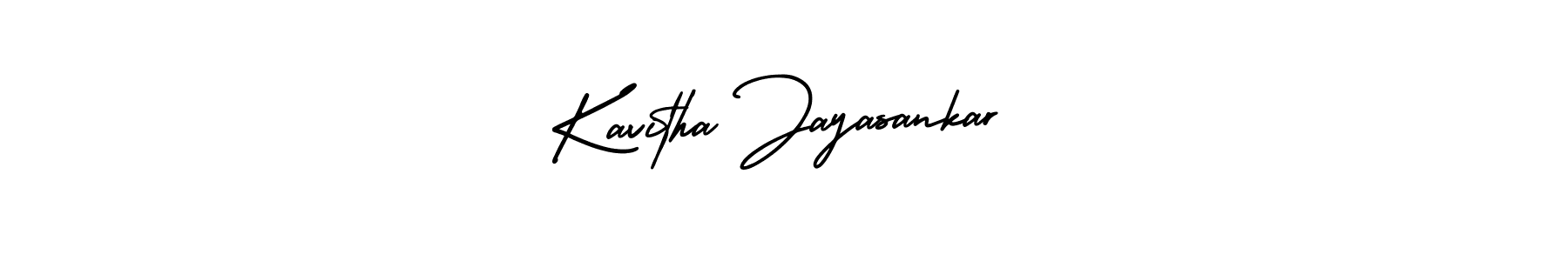 Use a signature maker to create a handwritten signature online. With this signature software, you can design (AmerikaSignatureDemo-Regular) your own signature for name Kavitha Jayasankar. Kavitha Jayasankar signature style 3 images and pictures png