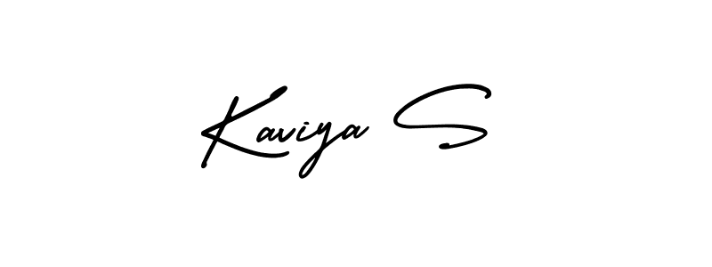 Create a beautiful signature design for name Kaviya S. With this signature (AmerikaSignatureDemo-Regular) fonts, you can make a handwritten signature for free. Kaviya S signature style 3 images and pictures png