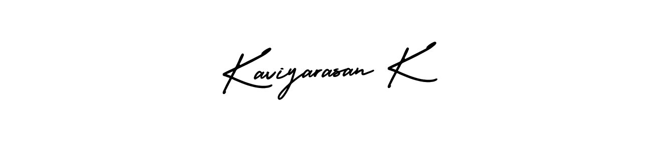 You can use this online signature creator to create a handwritten signature for the name Kaviyarasan K. This is the best online autograph maker. Kaviyarasan K signature style 3 images and pictures png