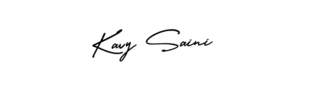 Also You can easily find your signature by using the search form. We will create Kavy Saini name handwritten signature images for you free of cost using AmerikaSignatureDemo-Regular sign style. Kavy Saini signature style 3 images and pictures png