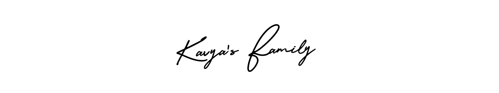 Create a beautiful signature design for name Kavya’s Family. With this signature (AmerikaSignatureDemo-Regular) fonts, you can make a handwritten signature for free. Kavya’s Family signature style 3 images and pictures png