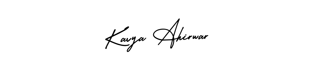 if you are searching for the best signature style for your name Kavya Ahirwar. so please give up your signature search. here we have designed multiple signature styles  using AmerikaSignatureDemo-Regular. Kavya Ahirwar signature style 3 images and pictures png