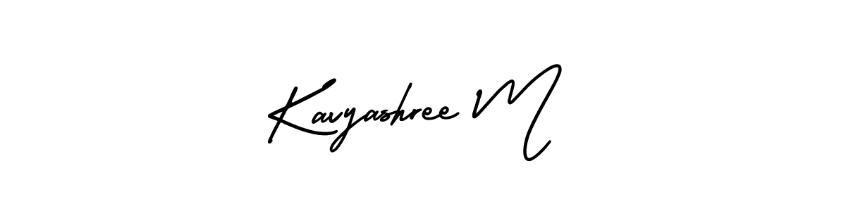 Make a beautiful signature design for name Kavyashree M. With this signature (AmerikaSignatureDemo-Regular) style, you can create a handwritten signature for free. Kavyashree M signature style 3 images and pictures png