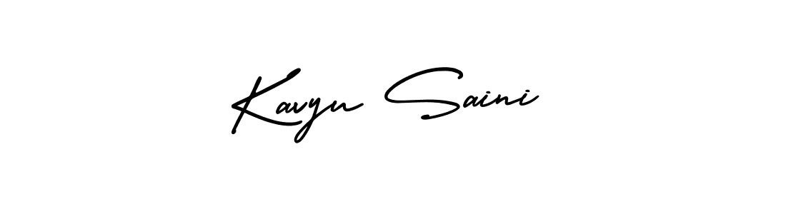 How to make Kavyu Saini name signature. Use AmerikaSignatureDemo-Regular style for creating short signs online. This is the latest handwritten sign. Kavyu Saini signature style 3 images and pictures png