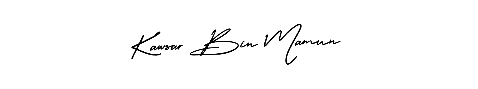 Kawsar Bin Mamun stylish signature style. Best Handwritten Sign (AmerikaSignatureDemo-Regular) for my name. Handwritten Signature Collection Ideas for my name Kawsar Bin Mamun. Kawsar Bin Mamun signature style 3 images and pictures png