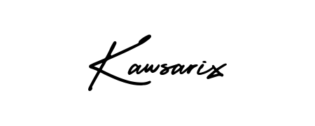 Elevate your brand with a stunning Kawsarix eSignature. The AmerikaSignatureDemo-Regular style provides a balanced, flowing aesthetic for everyday signing. Kawsarix signature style 3 images and pictures png