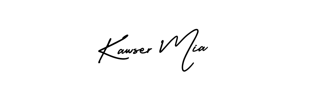 Kawser Mia stylish signature style. Best Handwritten Sign (AmerikaSignatureDemo-Regular) for my name. Handwritten Signature Collection Ideas for my name Kawser Mia. Kawser Mia signature style 3 images and pictures png