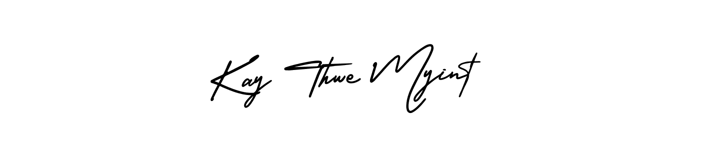 Kay Thwe Myint stylish signature style. Best Handwritten Sign (AmerikaSignatureDemo-Regular) for my name. Handwritten Signature Collection Ideas for my name Kay Thwe Myint. Kay Thwe Myint signature style 3 images and pictures png