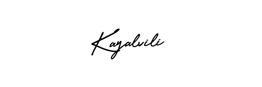 It looks lik you need a new signature style for name Kayalvili. Design unique handwritten (AmerikaSignatureDemo-Regular) signature with our free signature maker in just a few clicks. Kayalvili signature style 3 images and pictures png