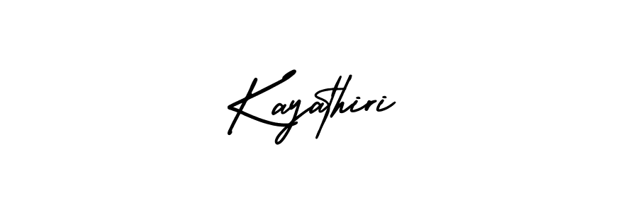 How to make Kayathiri name signature. Use AmerikaSignatureDemo-Regular style for creating short signs online. This is the latest handwritten sign. Kayathiri signature style 3 images and pictures png