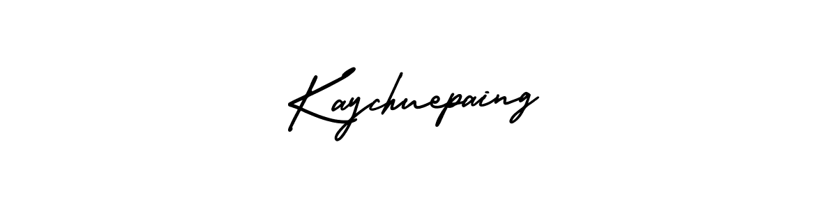 The best way (AmerikaSignatureDemo-Regular) to make a short signature is to pick only two or three words in your name. The name Kaychuepaing include a total of six letters. For converting this name. Kaychuepaing signature style 3 images and pictures png