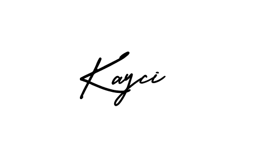 You should practise on your own different ways (AmerikaSignatureDemo-Regular) to write your name (Kayci) in signature. don't let someone else do it for you. Kayci signature style 3 images and pictures png