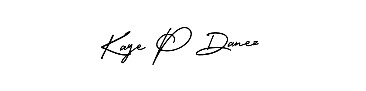 This is the best signature style for the Kaye P Danez name. Also you like these signature font (AmerikaSignatureDemo-Regular). Mix name signature. Kaye P Danez signature style 3 images and pictures png