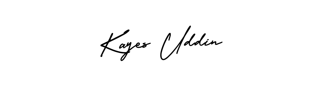 if you are searching for the best signature style for your name Kayes Uddin. so please give up your signature search. here we have designed multiple signature styles  using AmerikaSignatureDemo-Regular. Kayes Uddin signature style 3 images and pictures png