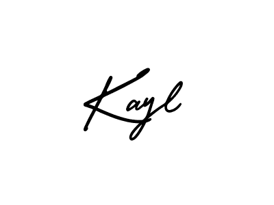 You should practise on your own different ways (AmerikaSignatureDemo-Regular) to write your name (Kayl) in signature. don't let someone else do it for you. Kayl signature style 3 images and pictures png