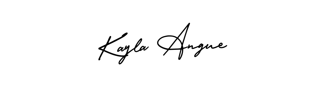 Create a beautiful signature design for name Kayla Angue. With this signature (AmerikaSignatureDemo-Regular) fonts, you can make a handwritten signature for free. Kayla Angue signature style 3 images and pictures png