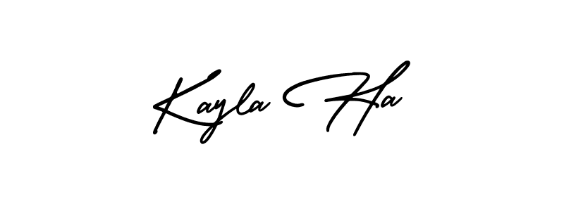 if you are searching for the best signature style for your name Kayla Ha. so please give up your signature search. here we have designed multiple signature styles  using AmerikaSignatureDemo-Regular. Kayla Ha signature style 3 images and pictures png