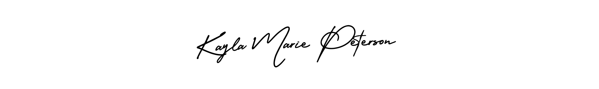 Kayla Marie Peterson stylish signature style. Best Handwritten Sign (AmerikaSignatureDemo-Regular) for my name. Handwritten Signature Collection Ideas for my name Kayla Marie Peterson. Kayla Marie Peterson signature style 3 images and pictures png