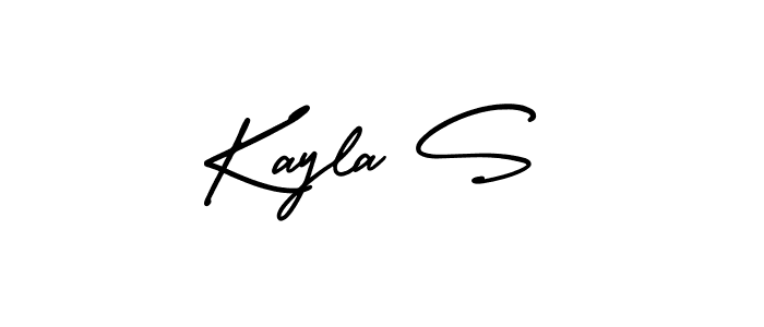 How to Draw Kayla S signature style? AmerikaSignatureDemo-Regular is a latest design signature styles for name Kayla S. Kayla S signature style 3 images and pictures png