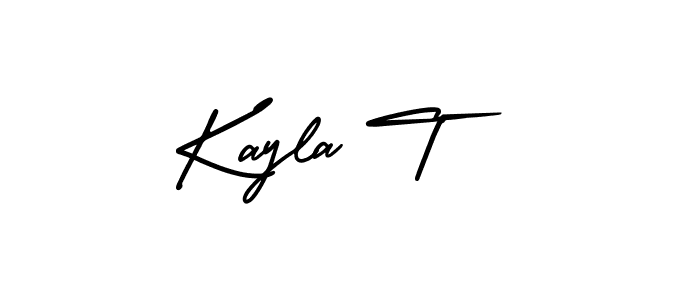 Kayla T stylish signature style. Best Handwritten Sign (AmerikaSignatureDemo-Regular) for my name. Handwritten Signature Collection Ideas for my name Kayla T. Kayla T signature style 3 images and pictures png