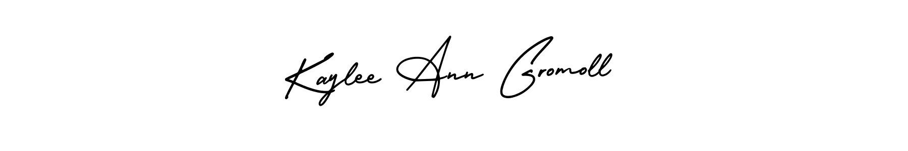 Kaylee Ann Gromoll stylish signature style. Best Handwritten Sign (AmerikaSignatureDemo-Regular) for my name. Handwritten Signature Collection Ideas for my name Kaylee Ann Gromoll. Kaylee Ann Gromoll signature style 3 images and pictures png