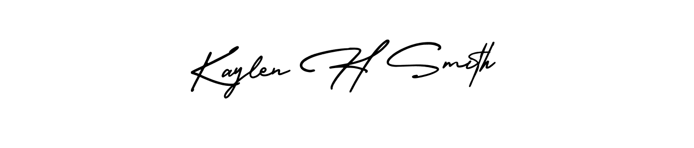 Make a short Kaylen H Smith signature style. Manage your documents anywhere anytime using AmerikaSignatureDemo-Regular. Create and add eSignatures, submit forms, share and send files easily. Kaylen H Smith signature style 3 images and pictures png