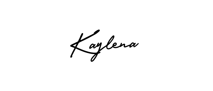 Kaylena stylish signature style. Best Handwritten Sign (AmerikaSignatureDemo-Regular) for my name. Handwritten Signature Collection Ideas for my name Kaylena. Kaylena signature style 3 images and pictures png
