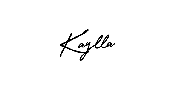 You should practise on your own different ways (AmerikaSignatureDemo-Regular) to write your name (Kaylla) in signature. don't let someone else do it for you. Kaylla signature style 3 images and pictures png