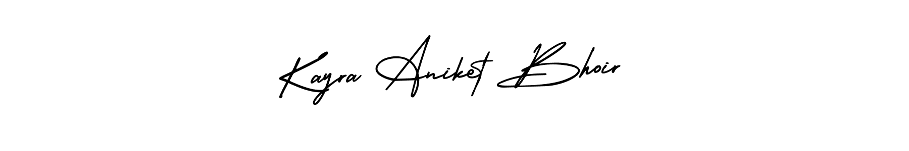 Make a short Kayra Aniket Bhoir signature style. Manage your documents anywhere anytime using AmerikaSignatureDemo-Regular. Create and add eSignatures, submit forms, share and send files easily. Kayra Aniket Bhoir signature style 3 images and pictures png